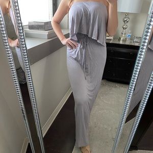 Sociology Cloudy Gray Maxi Dress